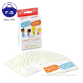 Schede flash di carta rivestite di carta cmyk personalizzate educative